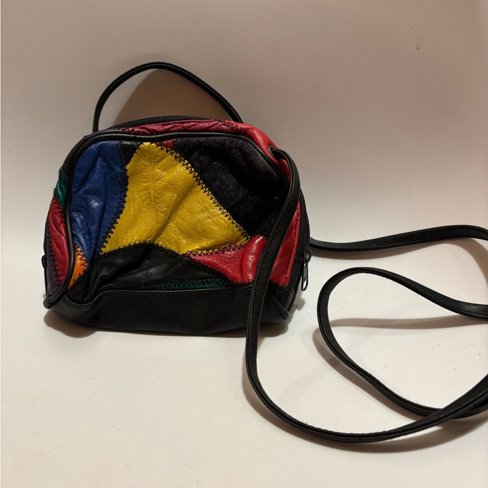 Multicolor Patchwork Leather Mini Purse - image 4